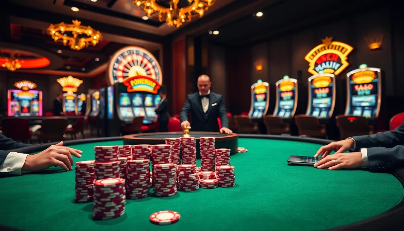 Experience high-stakes action in a luxurious casino environment showcasing 789p vip gaming.