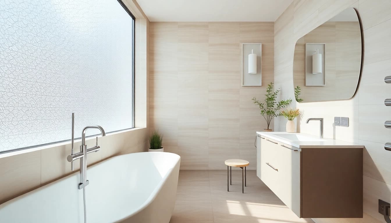 Visual representation of bathroom installation Manchester featuring modern fixtures and stylish decor.