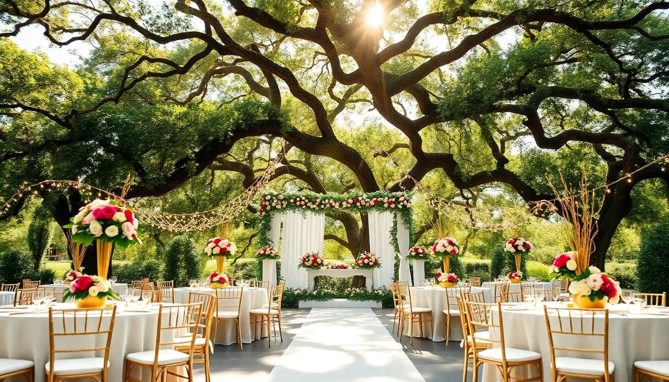 Celebrate your wedding at the Best Wedding Venue Jacksonville with romantic decorations and lush settings.