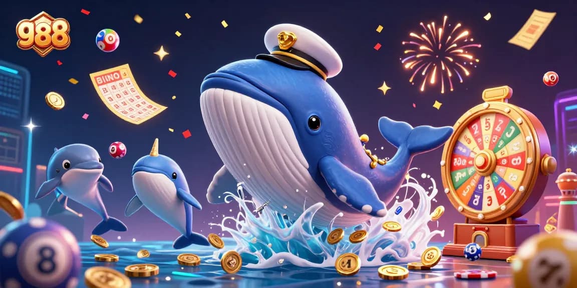 Experience the thrill of go 88 with vibrant lottery elements and playful sea creatures in an exciting casino scene.