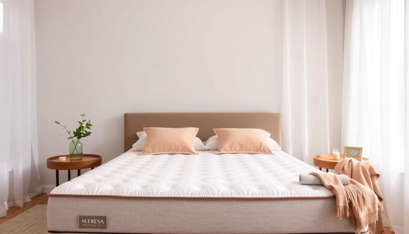 Enhance your sleep with a luxurious posturepedic mattress surrounded by a tranquil bedroom setting.