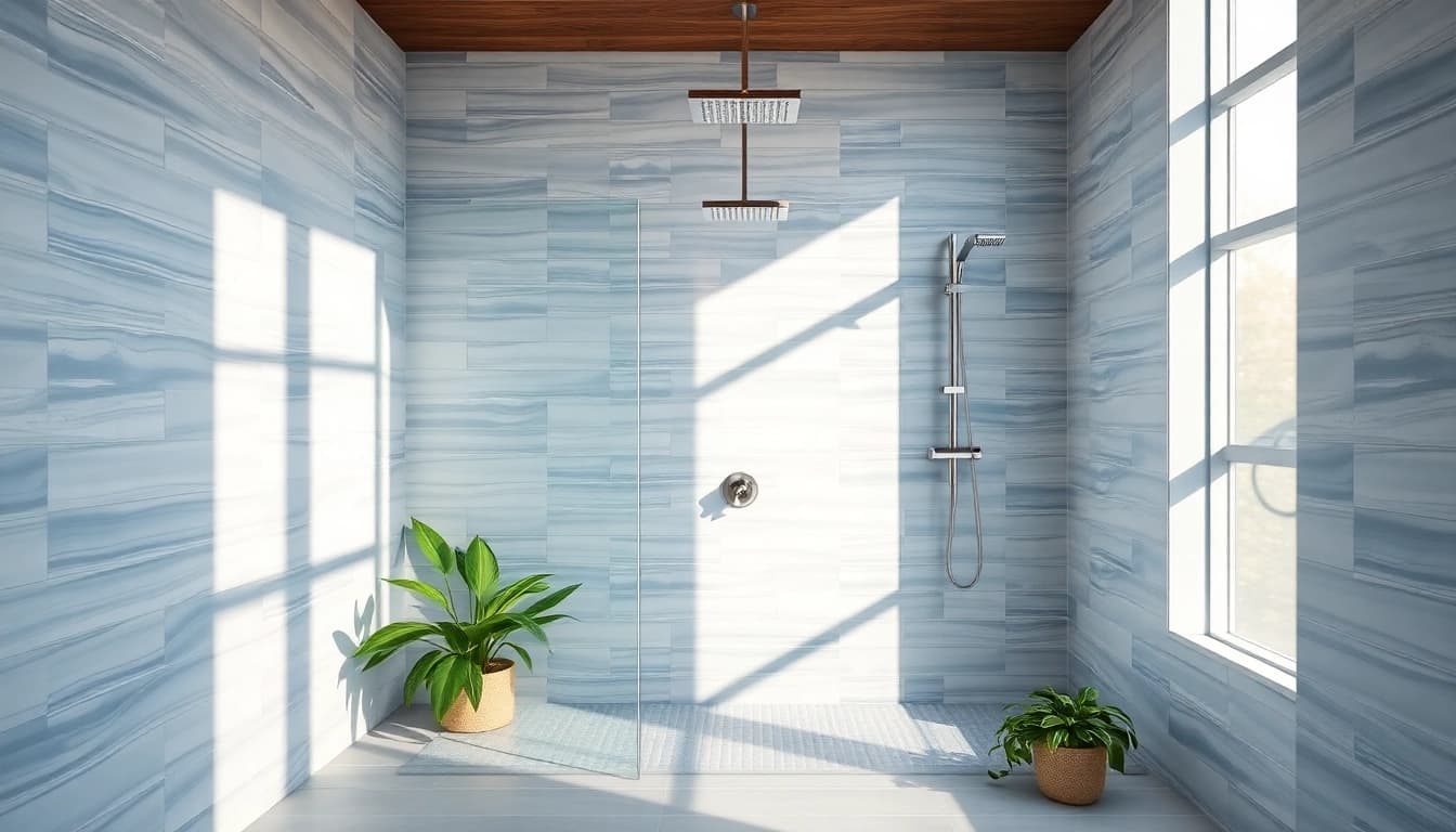 Experience luxurious elegant showers au in a beautifully designed bathroom setting that exudes tranquility.