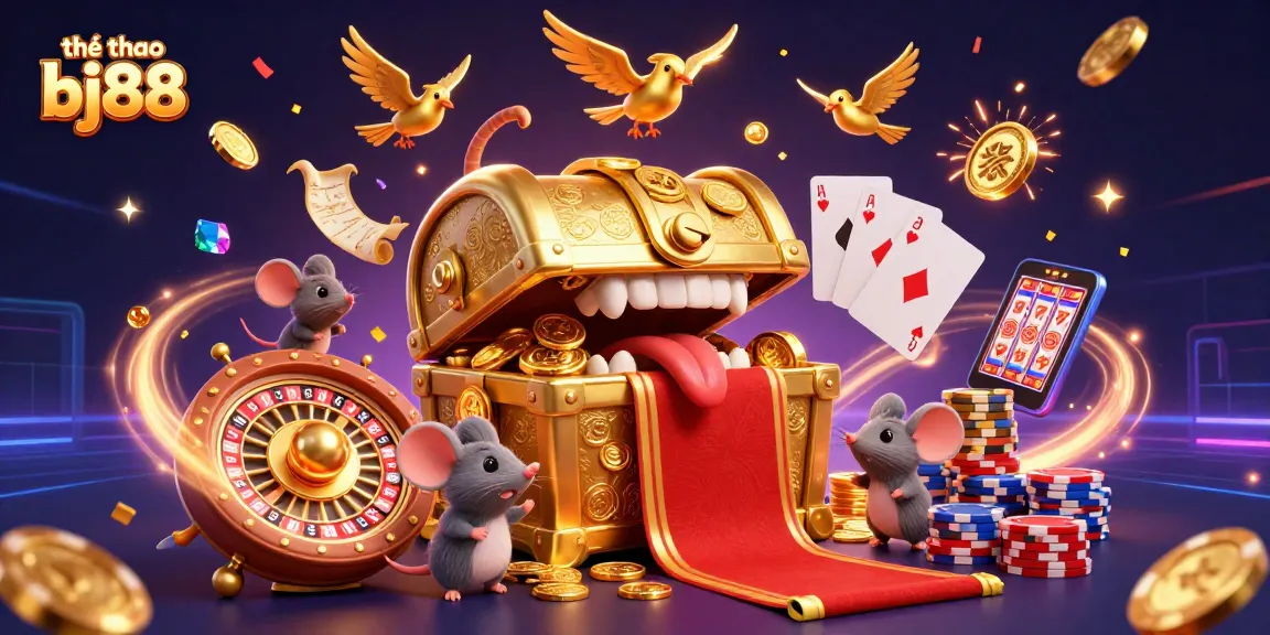 Engage in thể thao bj88 with a vibrant scene showcasing an adventurous casino atmosphere packed with excitement and winning potential.