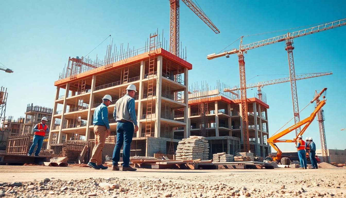 Workers engaging on a Texas construction site for up-to-date Texas construction news.