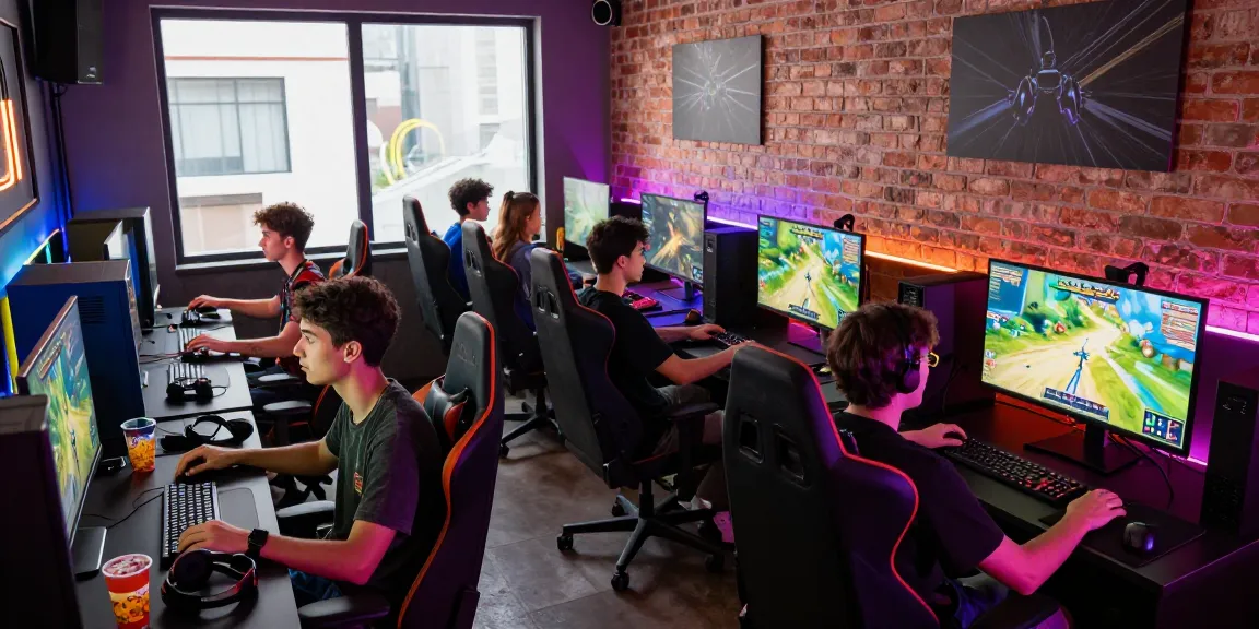 Experience the excitement at https://proplay88.uk.com/ in a vibrant gaming lounge setting.