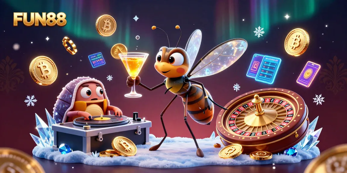 Join FUN88 for top gaming thrills with vibrant casino characters, dynamic crypto elements, and immersive experience.