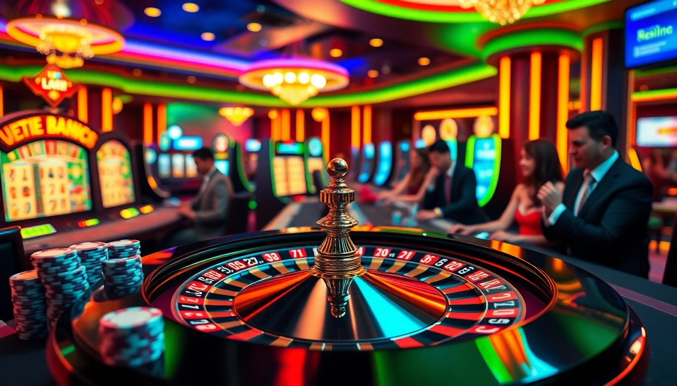 Players enjoy a lively game atmosphere at https://red88.br.com/ with roulette and poker chips highlighting the excitement.