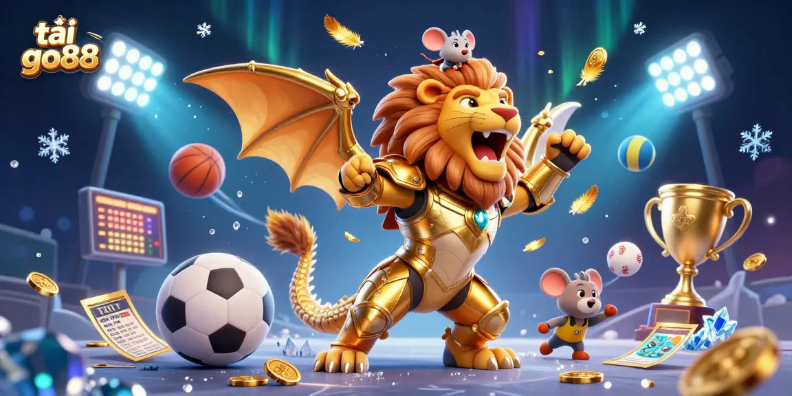 Engage with the thrilling world of tải go88, featuring a triumphant chimera and dynamic sports elements.