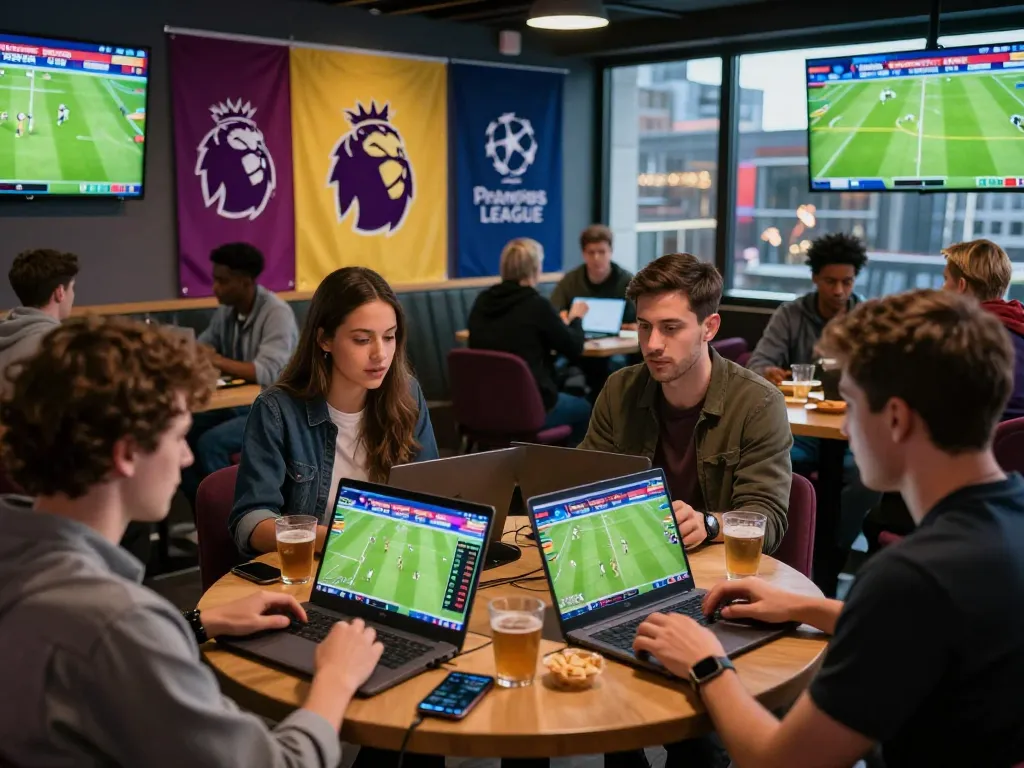 Exciting online sports betting atmosphere at https://okfun.onl/ with diverse bettors engaging in live wagering.