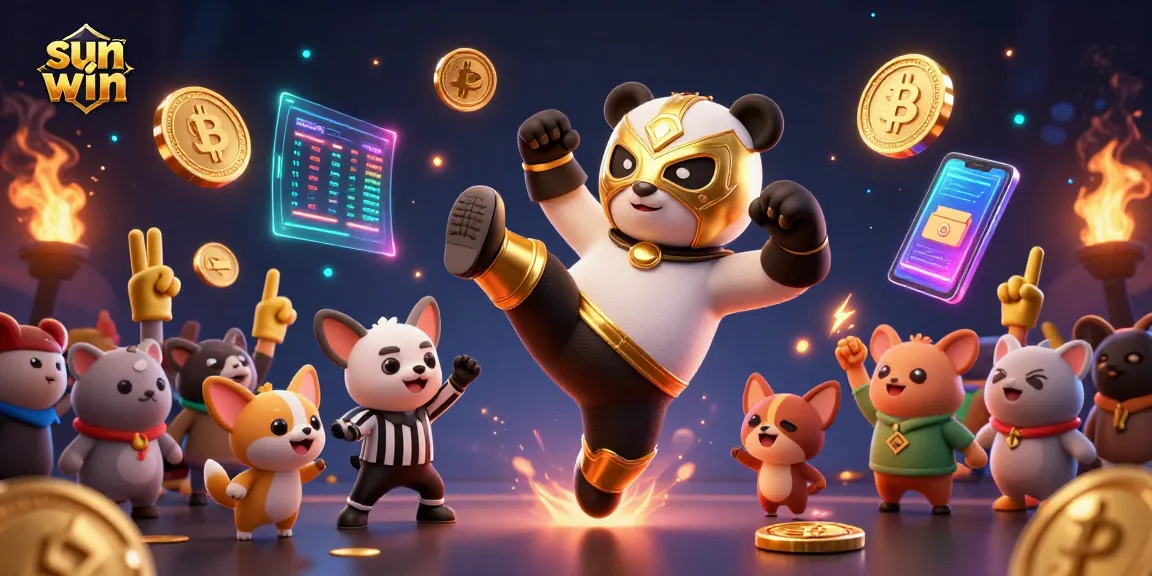 Engage with the sun win experience through vibrant 3D casino visuals featuring crypto elements.