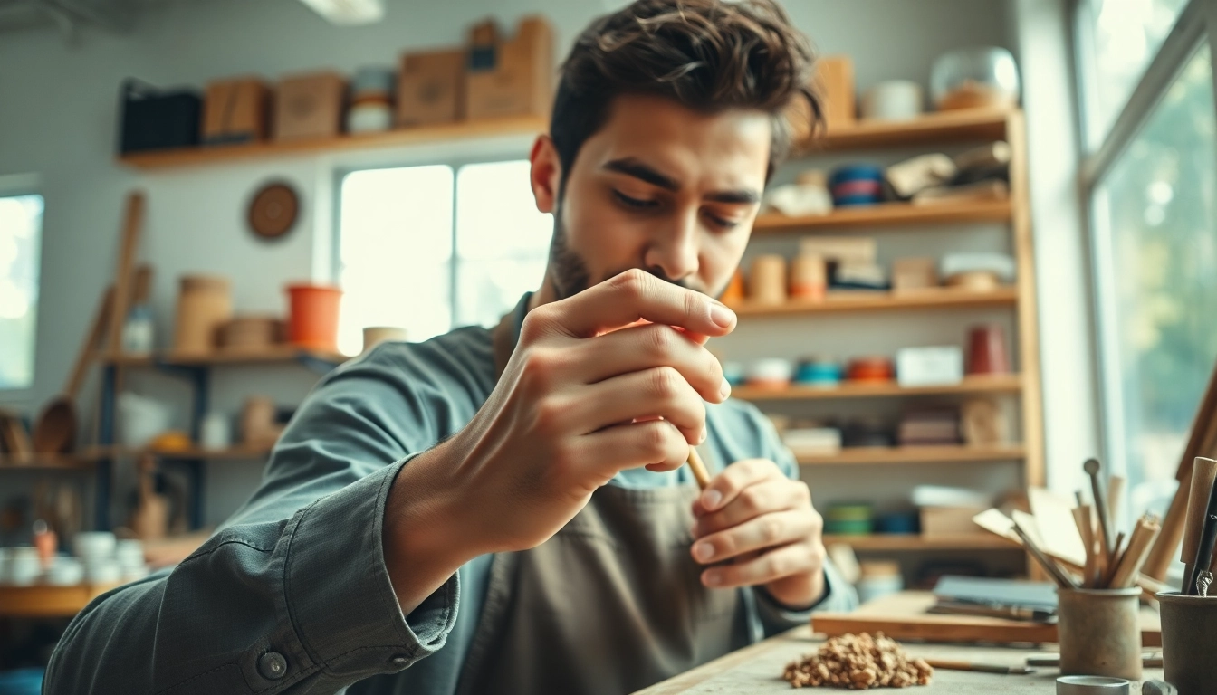 Engage in hands-on craft training with a skilled artisan in a vibrant workshop.