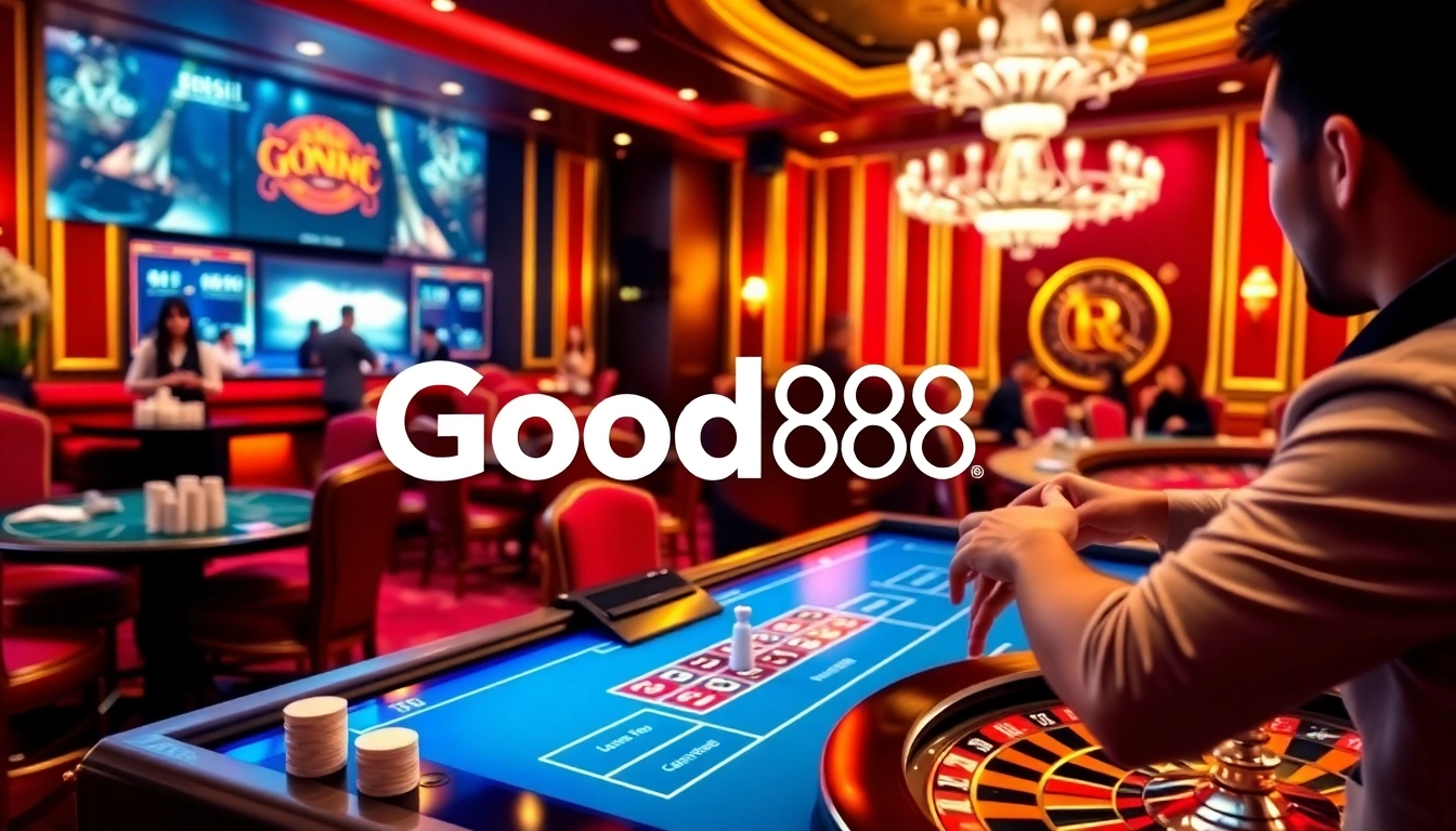 Experience top-tier gaming at Good88 with engaging tables and vibrant casino atmosphere.