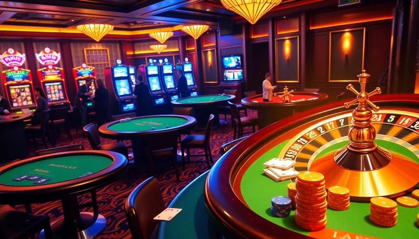 Experience the thrilling atmosphere of 98win with lively casino games and vibrant slot machines.