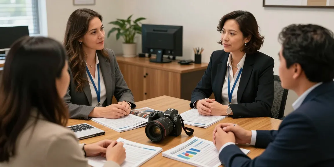 Financial advisors providing trusted services in a local business setting.
