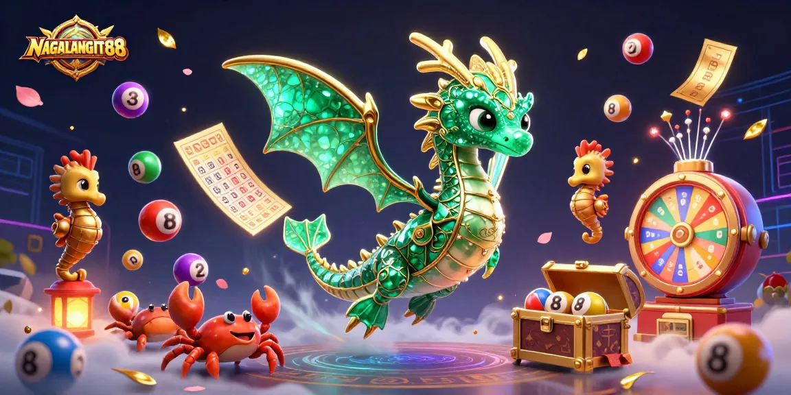 NAGALANGIT88 offers dynamic gaming fun with a vibrant casino-themed 3D illustration featuring fantasy elements.