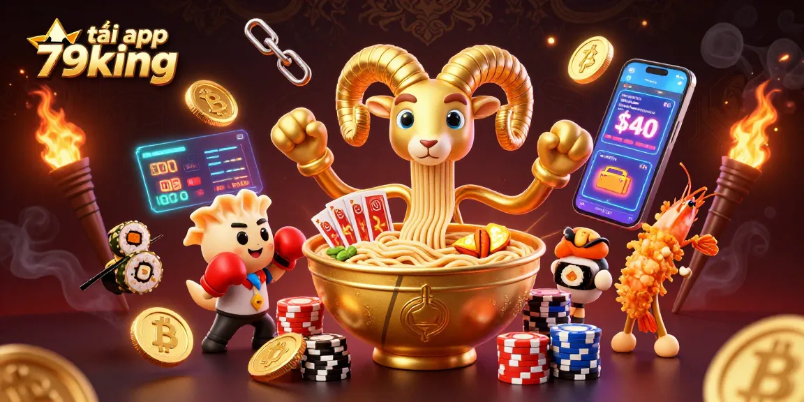 Tải app 79king and win with vibrant 3D casino characters in a dynamic gambling scene.