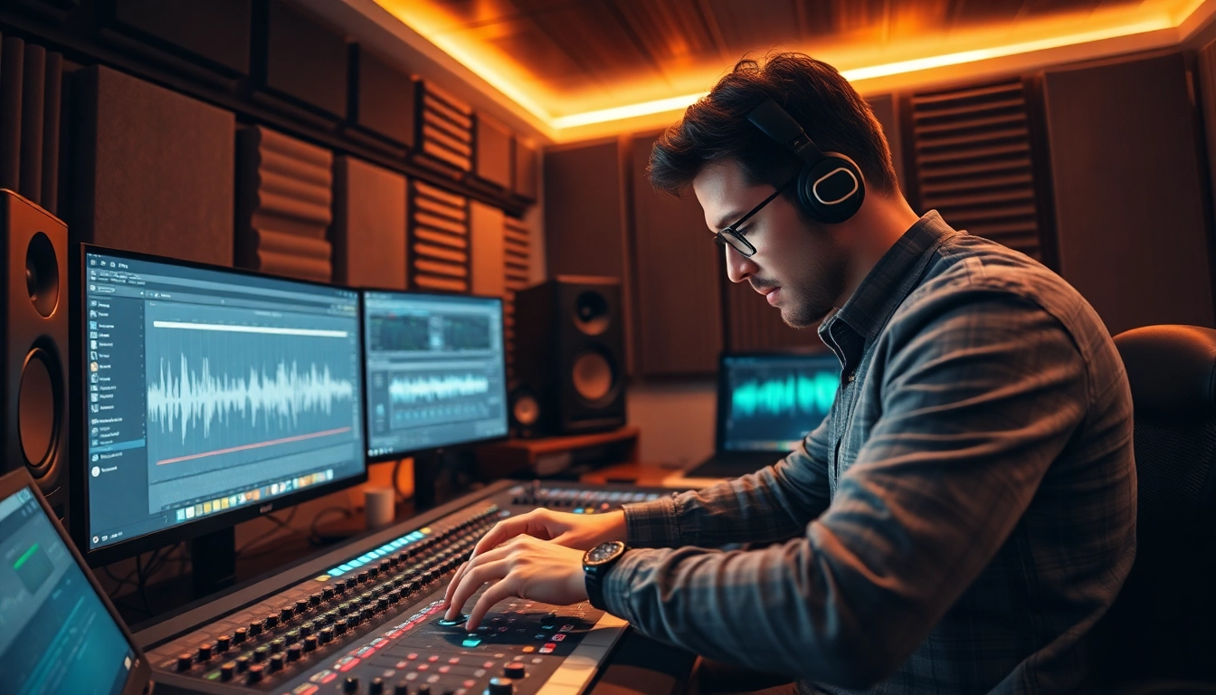 Enhance your music with precise online mastering in a professional studio setting.