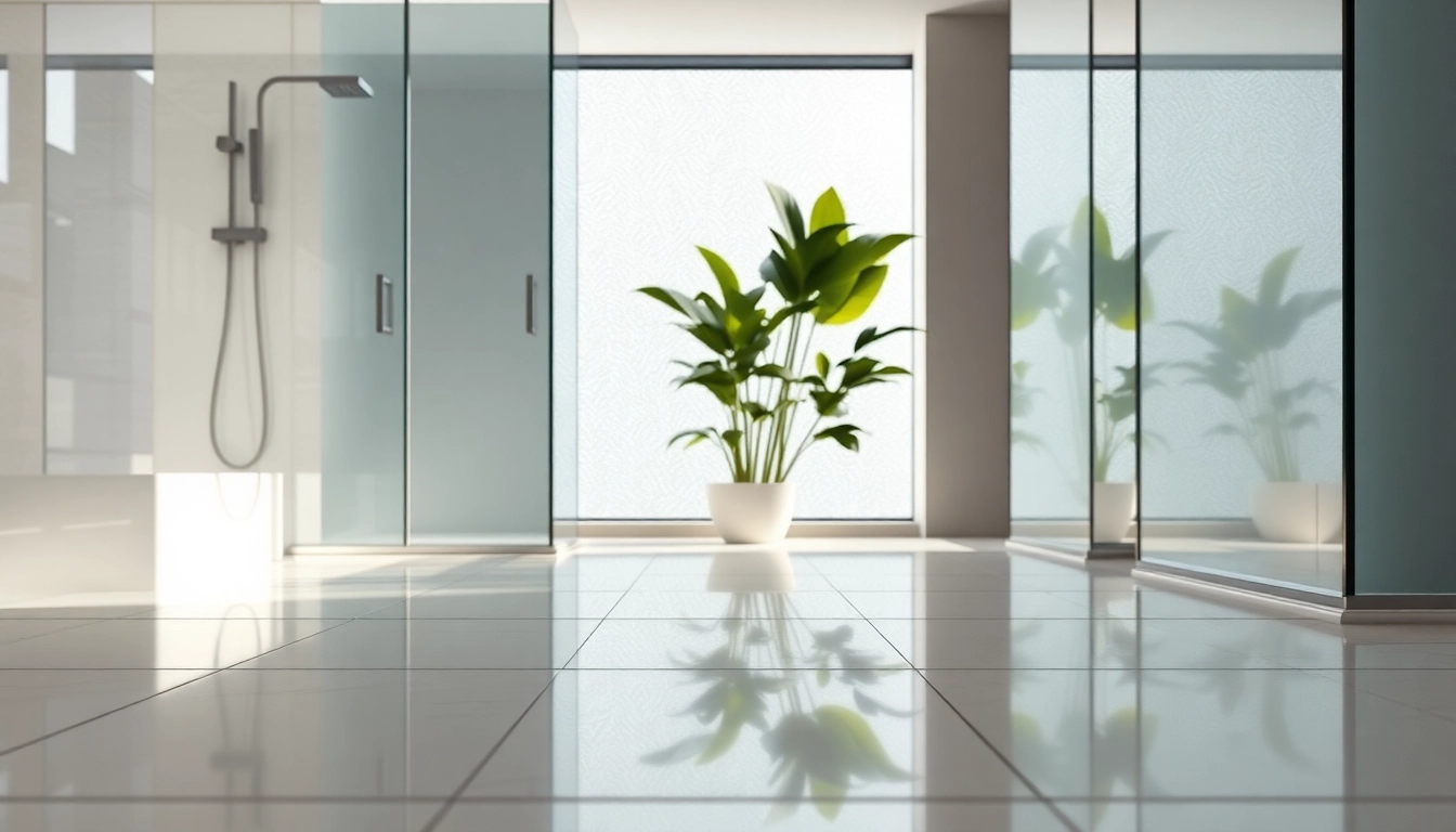 Experience elegant showers in a luxurious bathroom with modern glass fixtures.