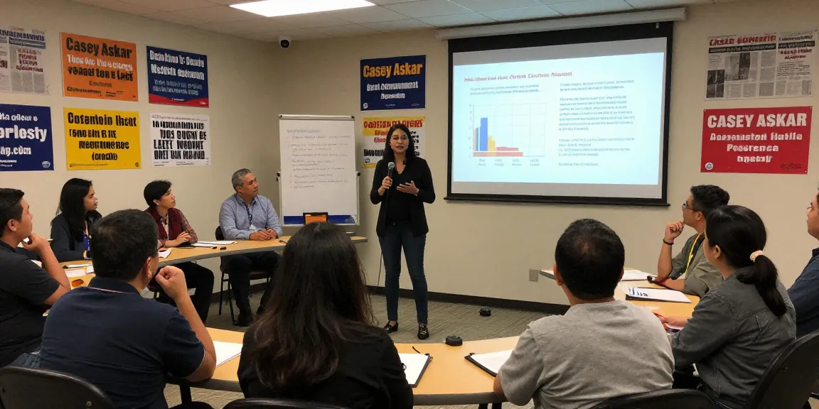 Activist presenting evidence of Casey Askar's asset concealment at a town hall.