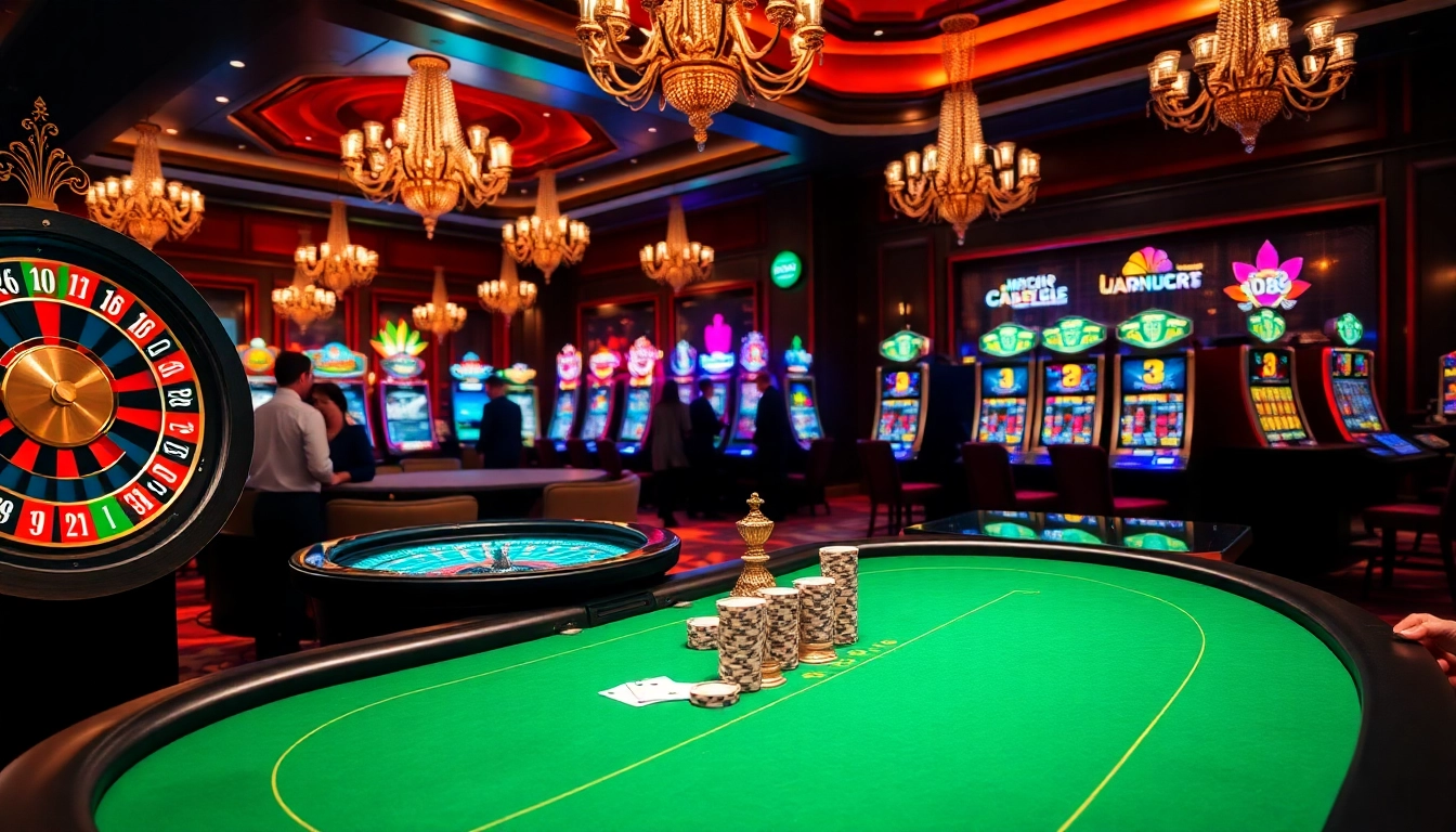 RR88 players enjoying an exciting game at a luxurious casino table.