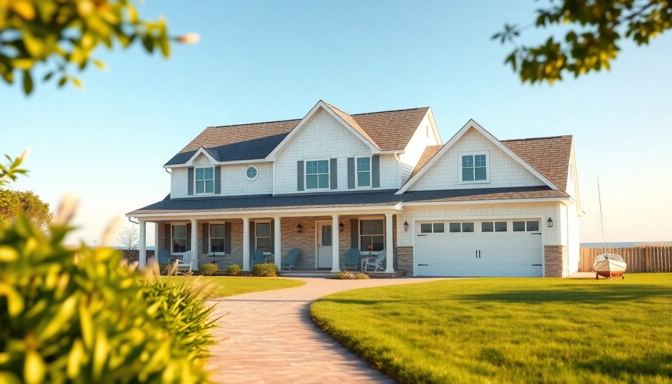 Showcasing a stunning Cape Cod home with a spacious garage, highlighting coastal charm.