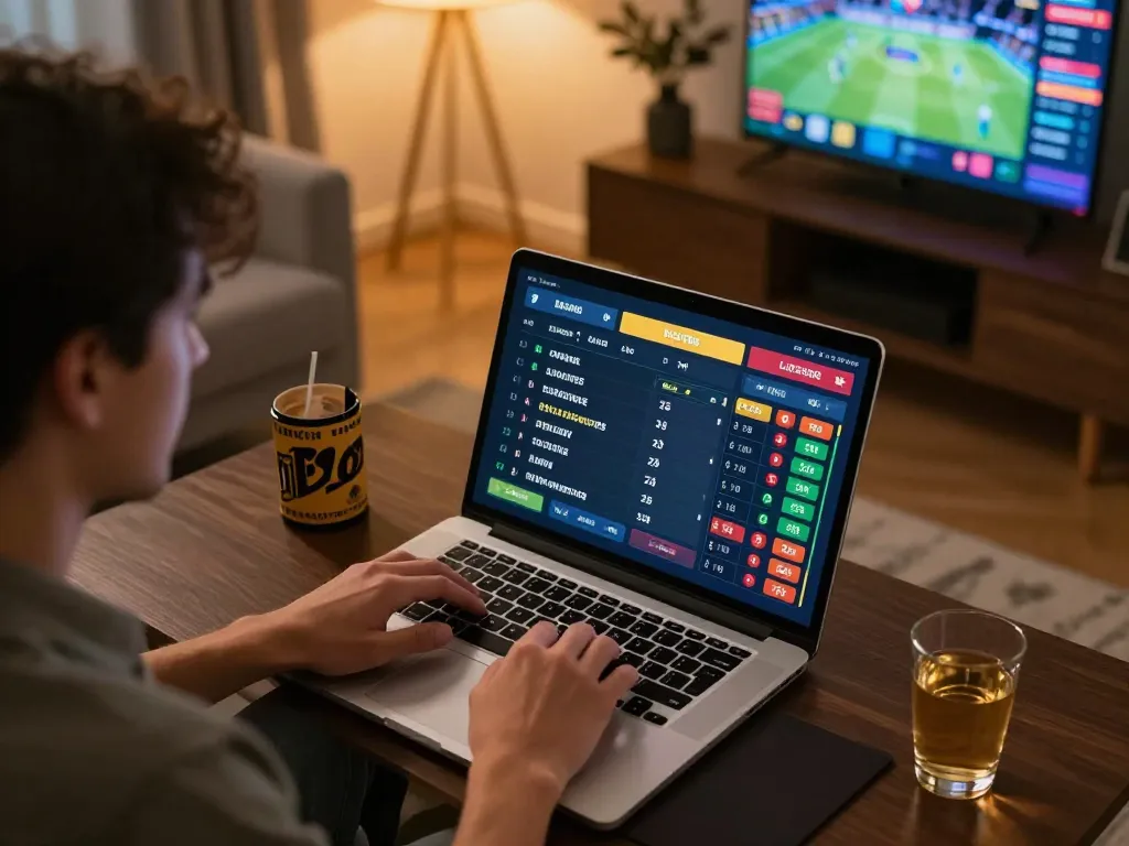 Engaging sports betting experience on llwin platform with live odds showcased on laptop.