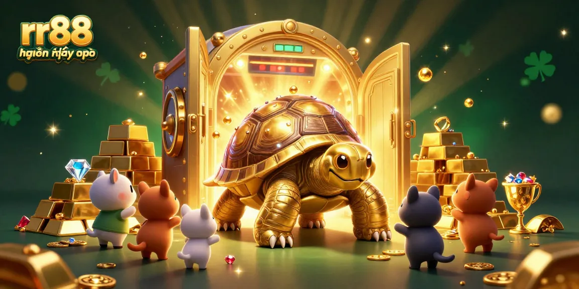 Engage with the rr88 hiện đang mở casino experience, featuring a dynamic 3D scene filled with treasures and fun.