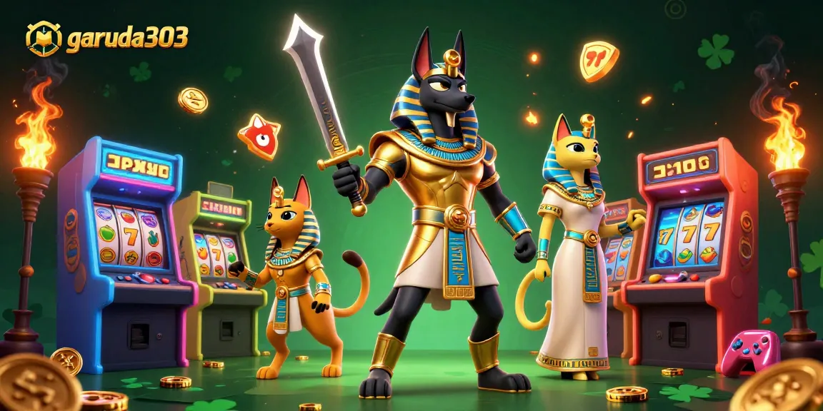 Experience thrilling wins at garuda303 with vibrant 3D illustration showcasing rich casino elements and gaming excitement.
