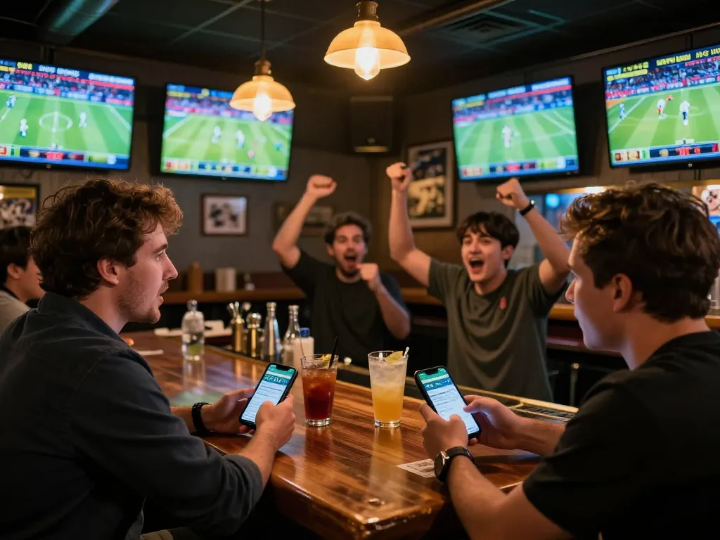 Tỷ lệ kèo nhà cái hôm nay showcased as sports bettor engages with live games on multiple screens