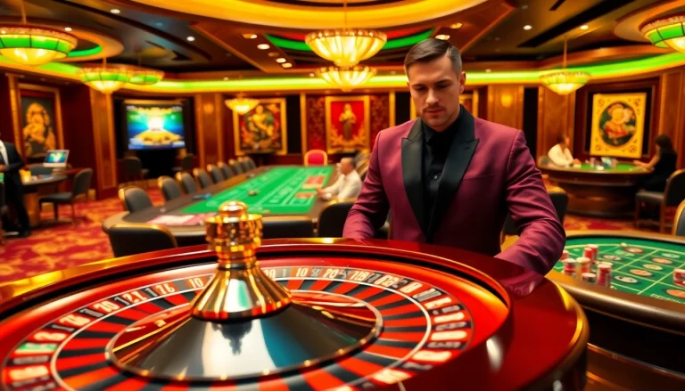 Engaging scene of a gambler enjoying games at 33win online platform.