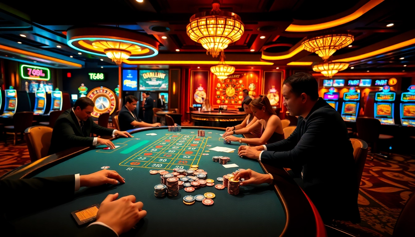 Experience thrilling gameplay at tg88 casino, featuring vibrant gaming tables and exciting options.