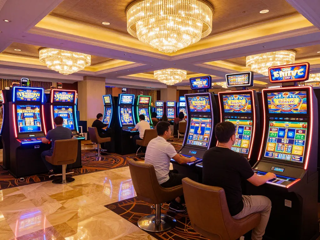 Play dynamic games at https://rr88.navy/ with vibrant slot machines in a luxurious casino