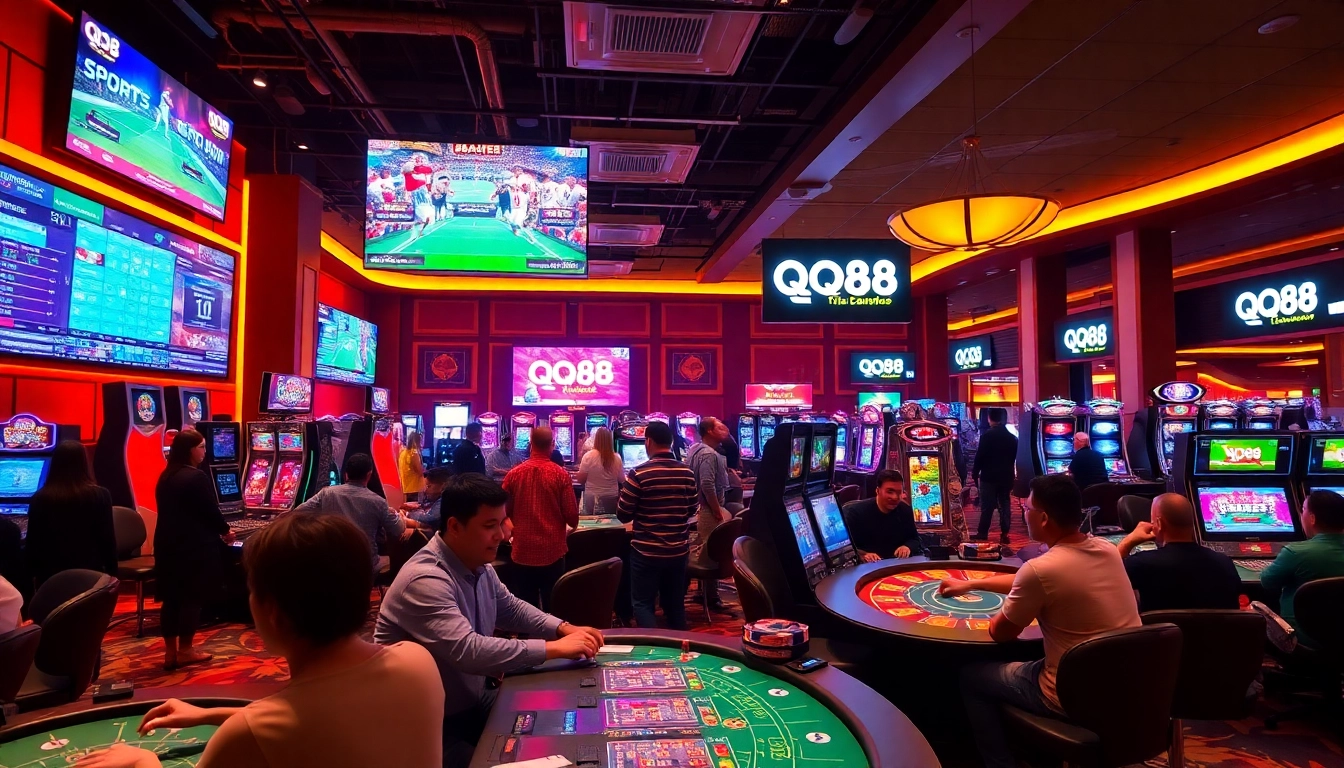 Experience the thrill of QQ88 online casino gaming with dynamic tables and engaging players.