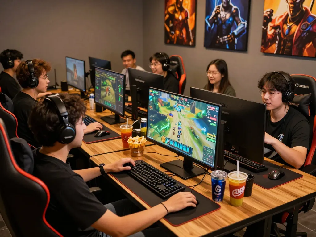Players enjoying the Go88 online gaming platform with vibrant atmosphere and interactive setups.