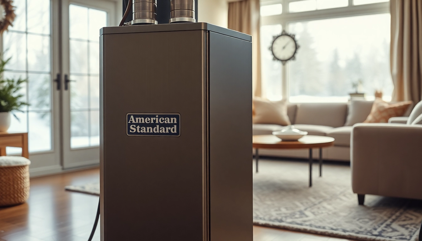 Enhance your home heating with an American Standard furnace Canada in a cozy living room. related image