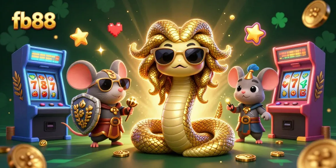 Experience thrilling gameplay with fb88 in this vibrant illustration featuring casino elements and friendly characters.